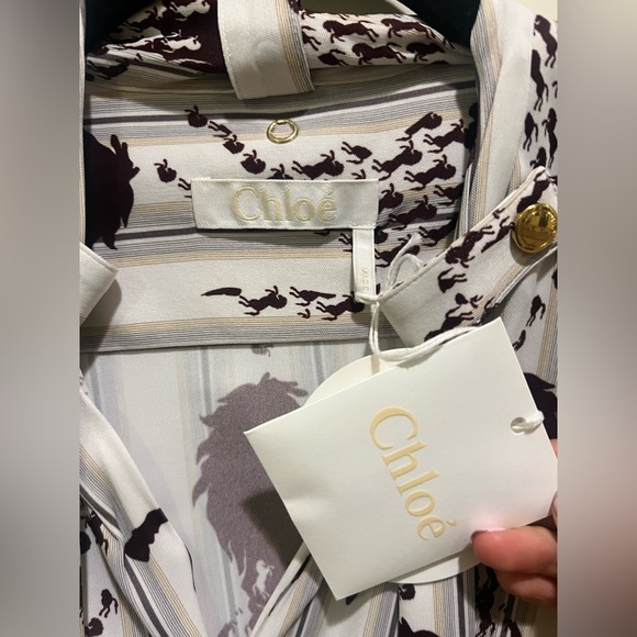 Chloe Blouse Horse Print - Picture 2 of 4